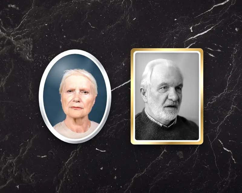 Stare porodične fotografije u ovalnim i ukrašenim okvirima